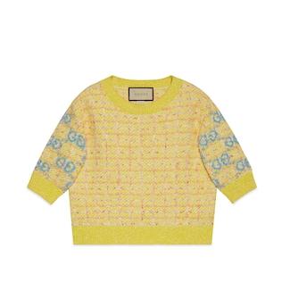 Cotton Top With Gg Intarsia