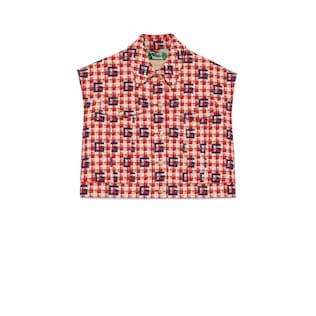 Cotton Tweed Square G Vest