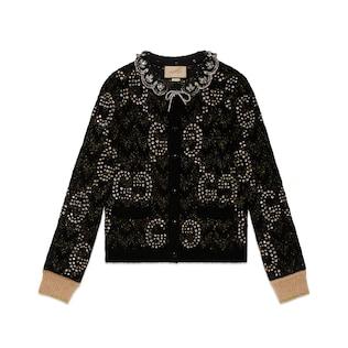 Crystal Gg Chevron Cardigan