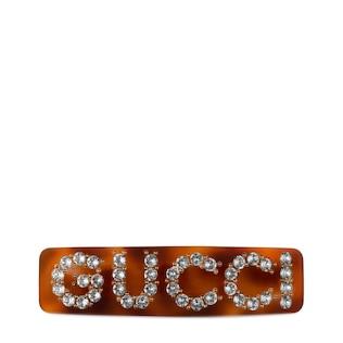 Crystal Gucci single hair clip 