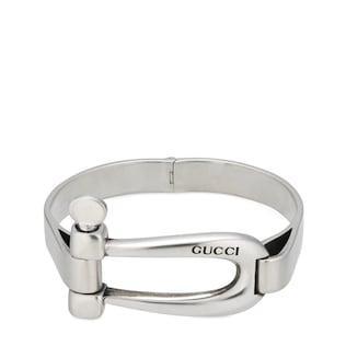 Cuff bracelet with stirrup detail