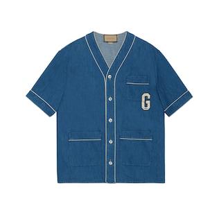 Denim Shirt With G Patch