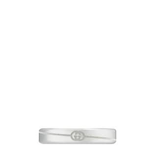 Diagonal Interlocking G thin ring