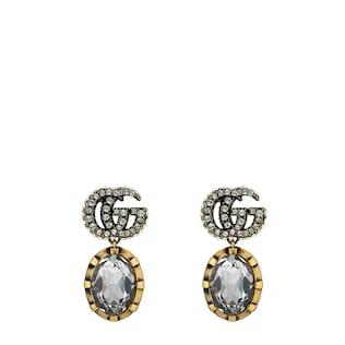 Double G earrings with crystals