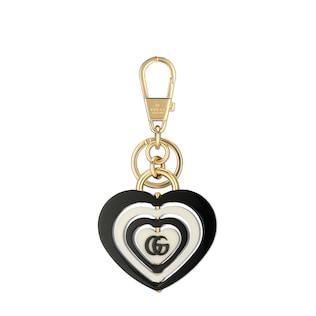 Double G heart-shaped keychain