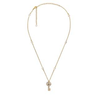 Double G key necklace with crystals