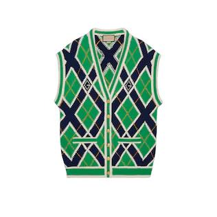 G Rhombus Cotton Stitch Cardigan