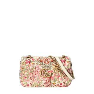 GG Marmont small floral shoulder bag