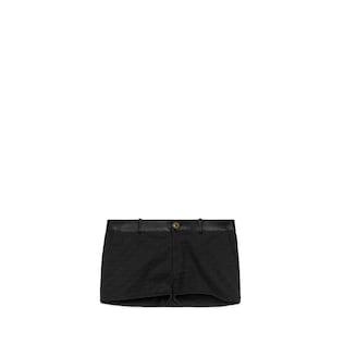 Gg Canvas and Leather Shorts