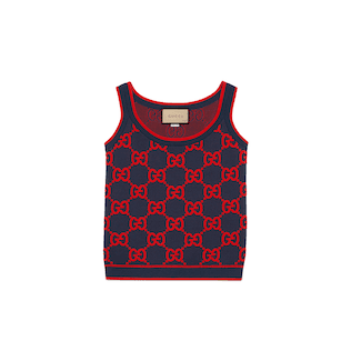 Gg Cotton and Silk Blend Tank Top