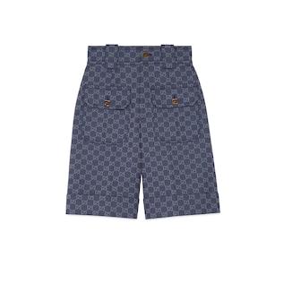 Gg Cotton Canvas Short