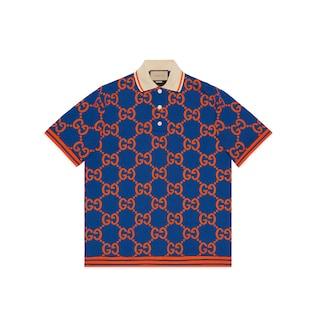 Gg Cotton Jacquard Polo T-Shirt
