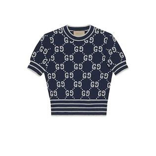 Gg Cotton Jacquard Top
