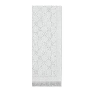 Gg Jacquard Knitted Scarf