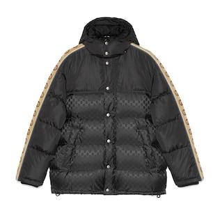 Gg Jacquard Nylon Padded Coat