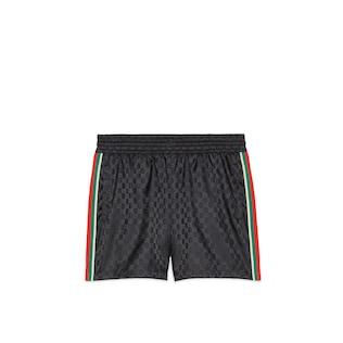 Gg Jacquard Nylon Swim Shorts