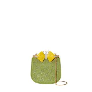 GG moire fabric handbag with bow