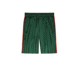 Gg Nylon Jacquard Swim Shorts