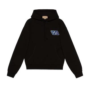 Gg Patch Fleece Cotton Sweatshirt 