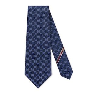 Gg Pattern Silk Tie