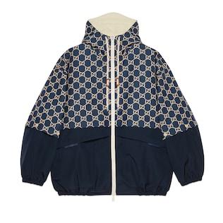 Gg Ripstop Fabric Zip Jacket 