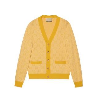 Gg Wool Jacquard Cardigan