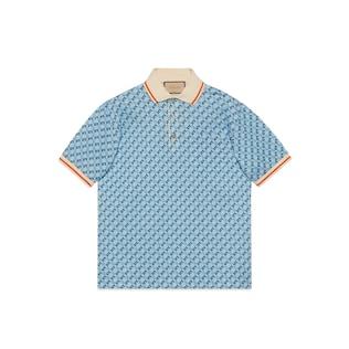 Geometric G Cotton Piquet Polo Shirt