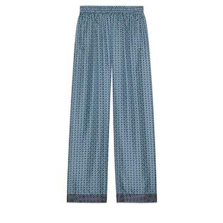 Geometric Interlocking G Print Silk Pant