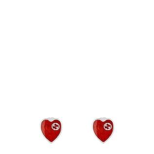 Gucci Heart earrings with Interlocking G 