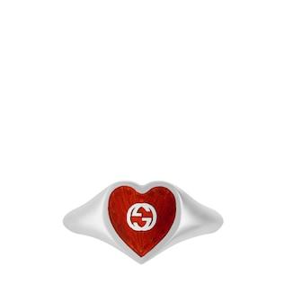Gucci Heart ring with Interlocking G 