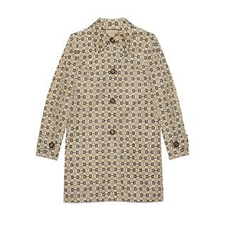 Gucci Horsebit Print Nylon Coat