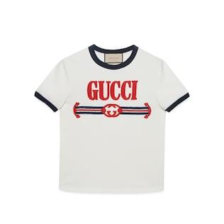 Gucci Interlocking G Web Cotton Jersey T-Shirt