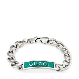Gucci logo enamel bracelet