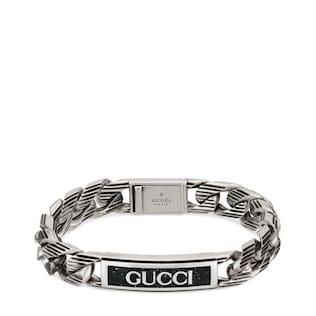 Gucci logo thin enamel bracelet