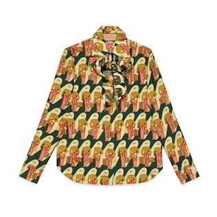 Gucci Porter Print Silk Shirt
