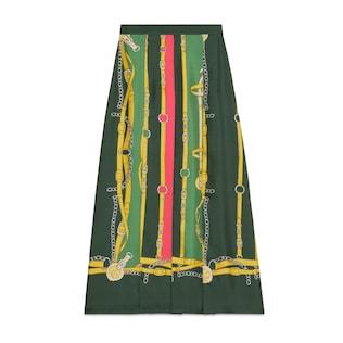 Harness and Double G Silk Skirt