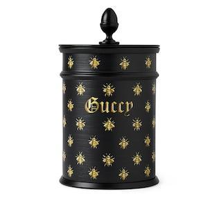 Herbosum, 'Guccy' Bee Print Basket Candle