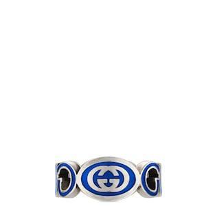 Interlocking G enamel ring