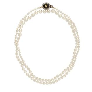 Interlocking G glass pearl necklace