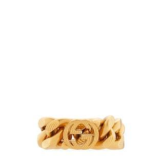 Interlocking G gourmette chain ring