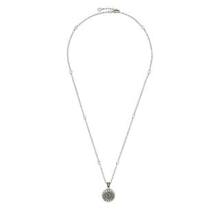 Interlocking G necklace with flower