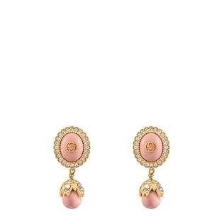 Interlocking G pearl earrings