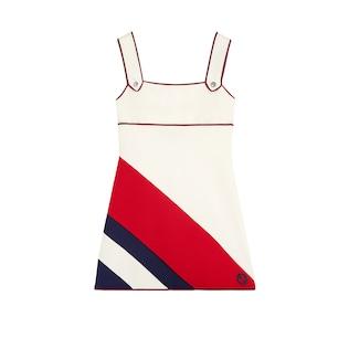 Jersey Dress With Interlocking G Embroidery