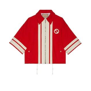 Jersey Jacket With Round Interlocking G