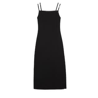 Jersey Midi Dress With Crystal G Square