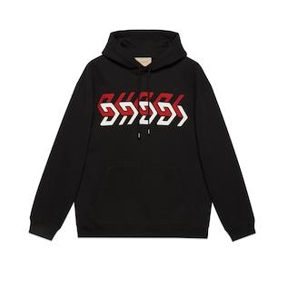 Jersey Sweatshirt With Gucci Mirror Print