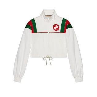 Jersey Zip Jacket With Web Stripe