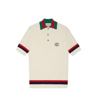 Knit Cotton Polo T-Shirt With Web