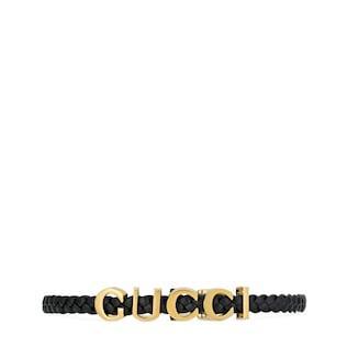 Leather 'Gucci' necklace