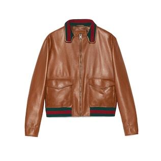 Leather Bomber Jacket